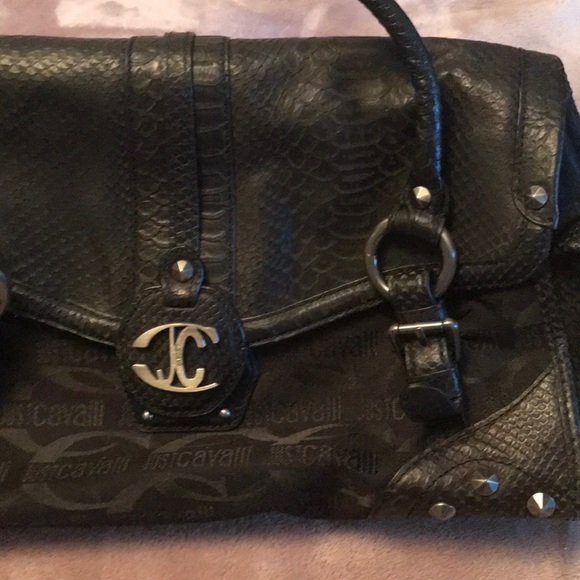 Just Cavalli leather Satchel handbag - Picture 3 of 8
